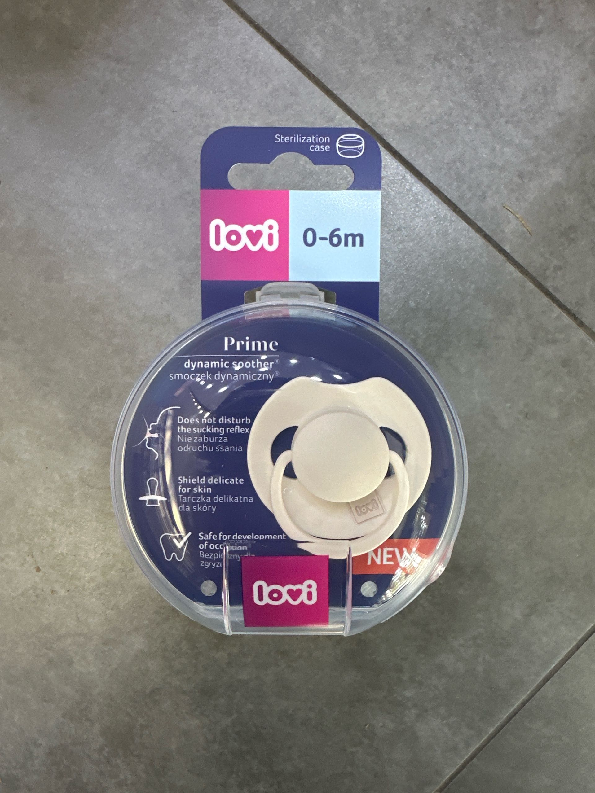 LOVI Prime Пустышка силиконовая динамическая 0-6m 1 шт. Coconut