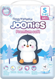 "423 Подгузники JOONIES Premium Soft р.S №64(3-6кг) серии:423"