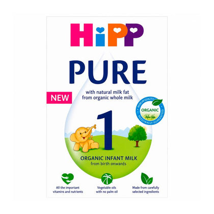 HiPP 1 PURE sut aralashmasi 800 g, tug'ilgandan, palma yog'isiz