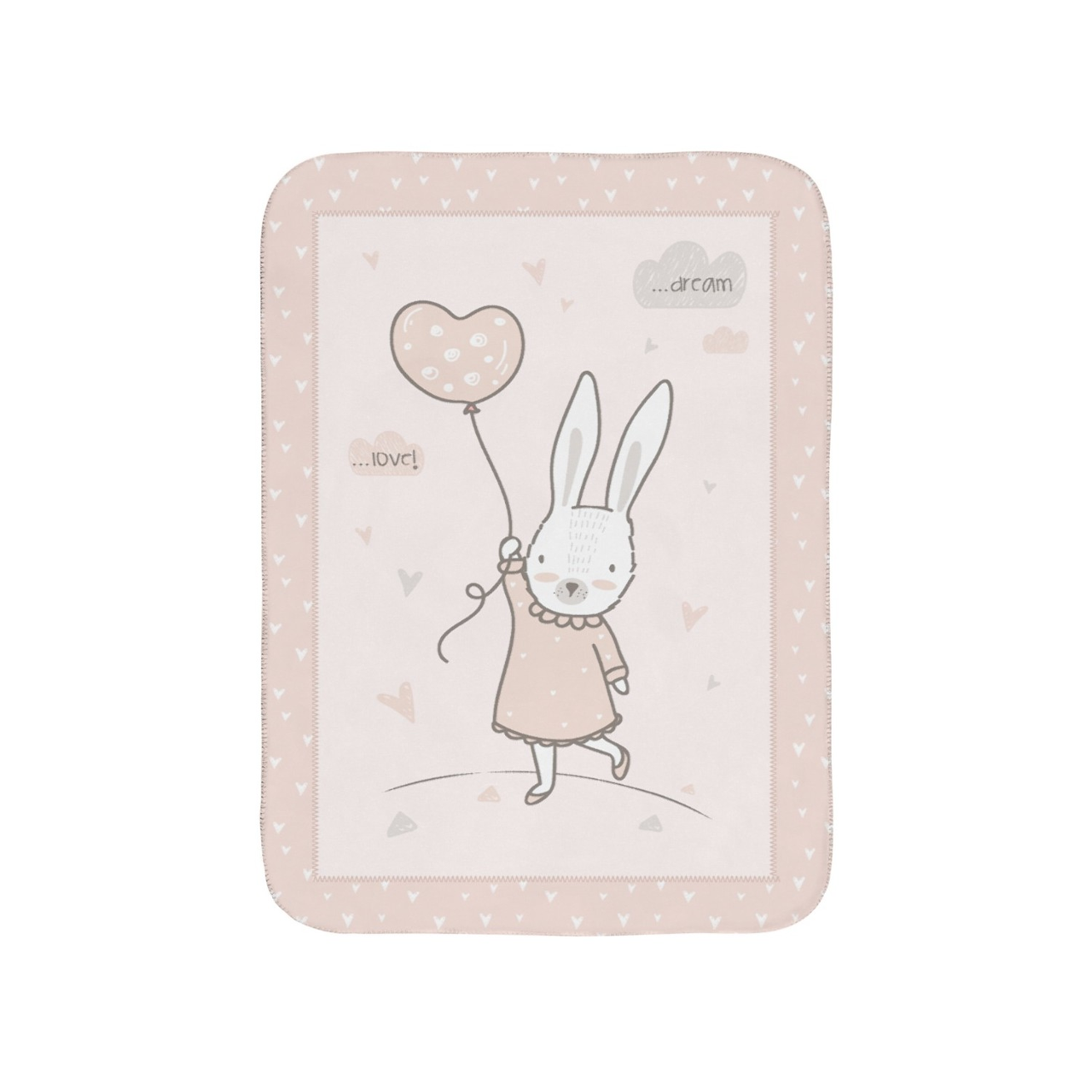 Kikkaboo Rabbits in Love bolalar adyoli 110x140 sm — yumshoqlik va qulaylik