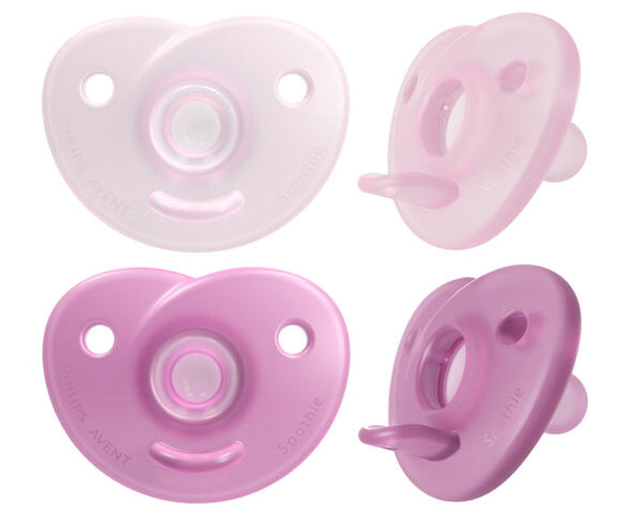 Пустышка Philips Avent силиконовая 0-6 месяцев девочка 2 шт BPA-free