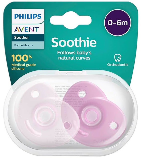Пустышка Philips Avent силиконовая 0-6 месяцев девочка 2 шт BPA-free