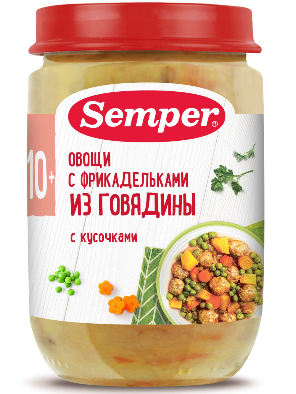 Semper Овощи с фрикадельками из говядины 190 г, с 10 месяцев