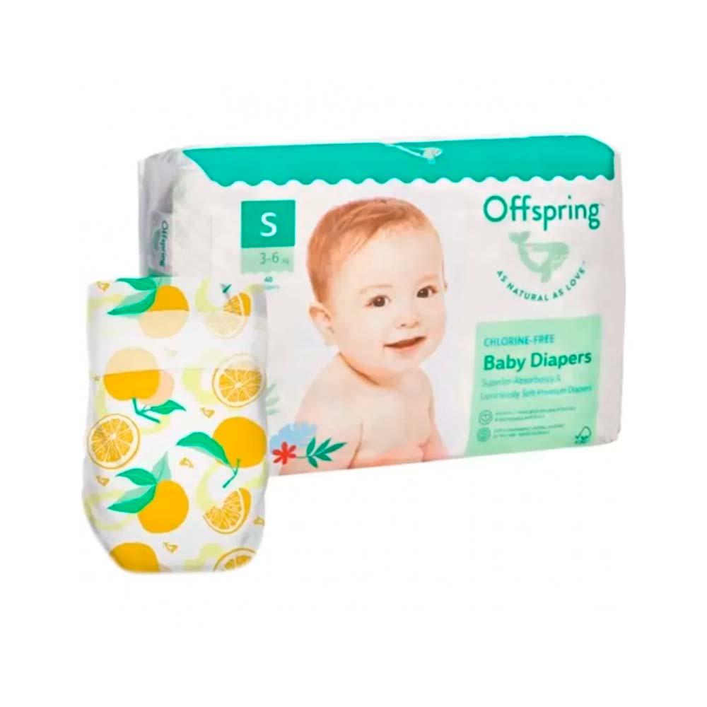 Подгузники Offspring Апельсины размер S 3-6 кг 48 шт