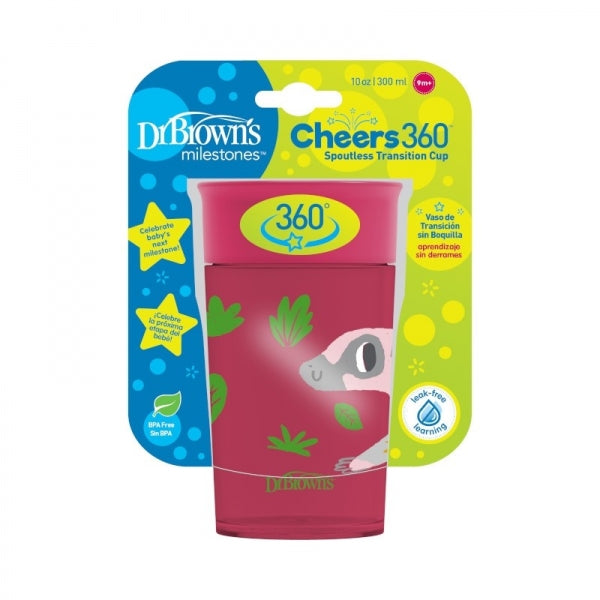 Кружка-непроливайка Dr. Brown's Cheers 360 Cup 300 мл красная 9 месяцев+