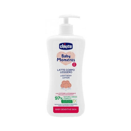 Chicco Baby Moments tana uchun yengil sut-losyon Latte Corpo, 500 ml
