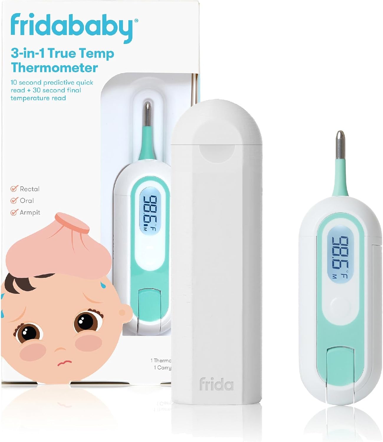 Термометр Frida Baby True Temp 3 в 1 инфракрасный для лба, ушей и рта