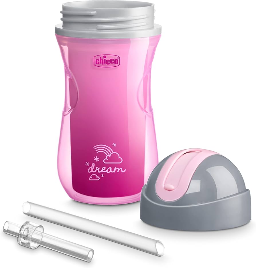 Поильник Chicco Flip-Top Straw Cup с трубочкой 266 мл от 12 месяцев