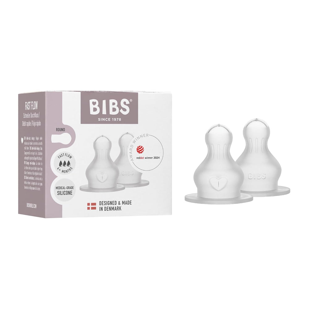 BIBS butilkasi uchun so'rg'ich, 2 dona — silikon, tez oqim