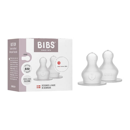 BIBS butilkasi uchun so'rg'ich, 2 dona — silikon, tez oqim
