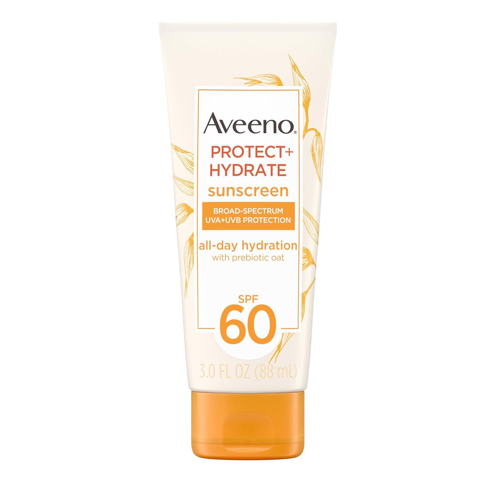 Aveeno Protect + Hydrate SPF 60 лосьон, 88 мл, с овсом, легкий, водостойкий