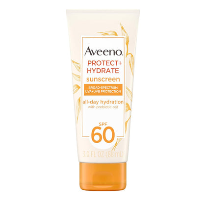 Aveeno Protect + Hydrate SPF 60 losyon, 88 ml, suli bilan, yengil, suvga chidamli