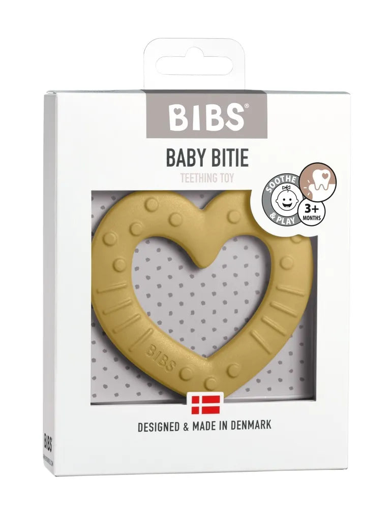 BIBS Baby Bitie Heart Mustard прорезыватель силиконовый 0+