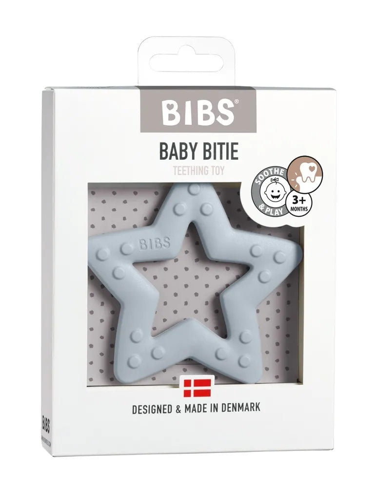Прорезыватель BIBS Baby Bitie Star голубой для детей 3-12 месяцев