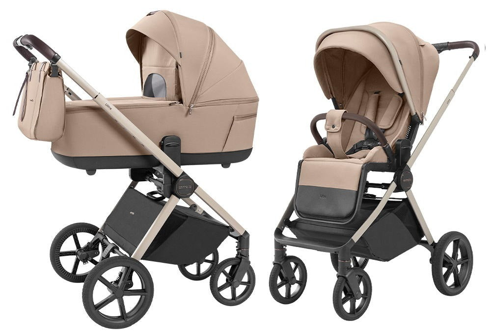 Коляска Carrello Ultra 2в1 Warm Beige люлька и прогулочный блок