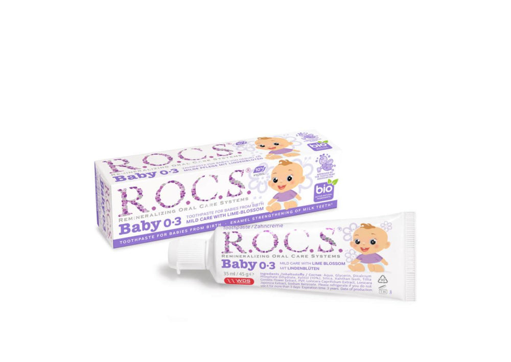 Зубная паста R.O.C.S. Baby с ароматом липы, 45 г, 0-3 лет