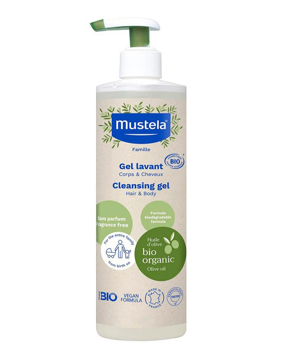 Mustela Органический гель для волос и тела без запаха 400 мл