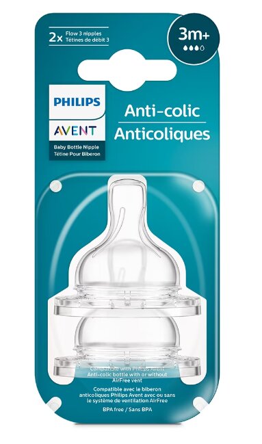 Соска Philips Avent Anti-colic SCY763/02 антиколиковая для бутылочки