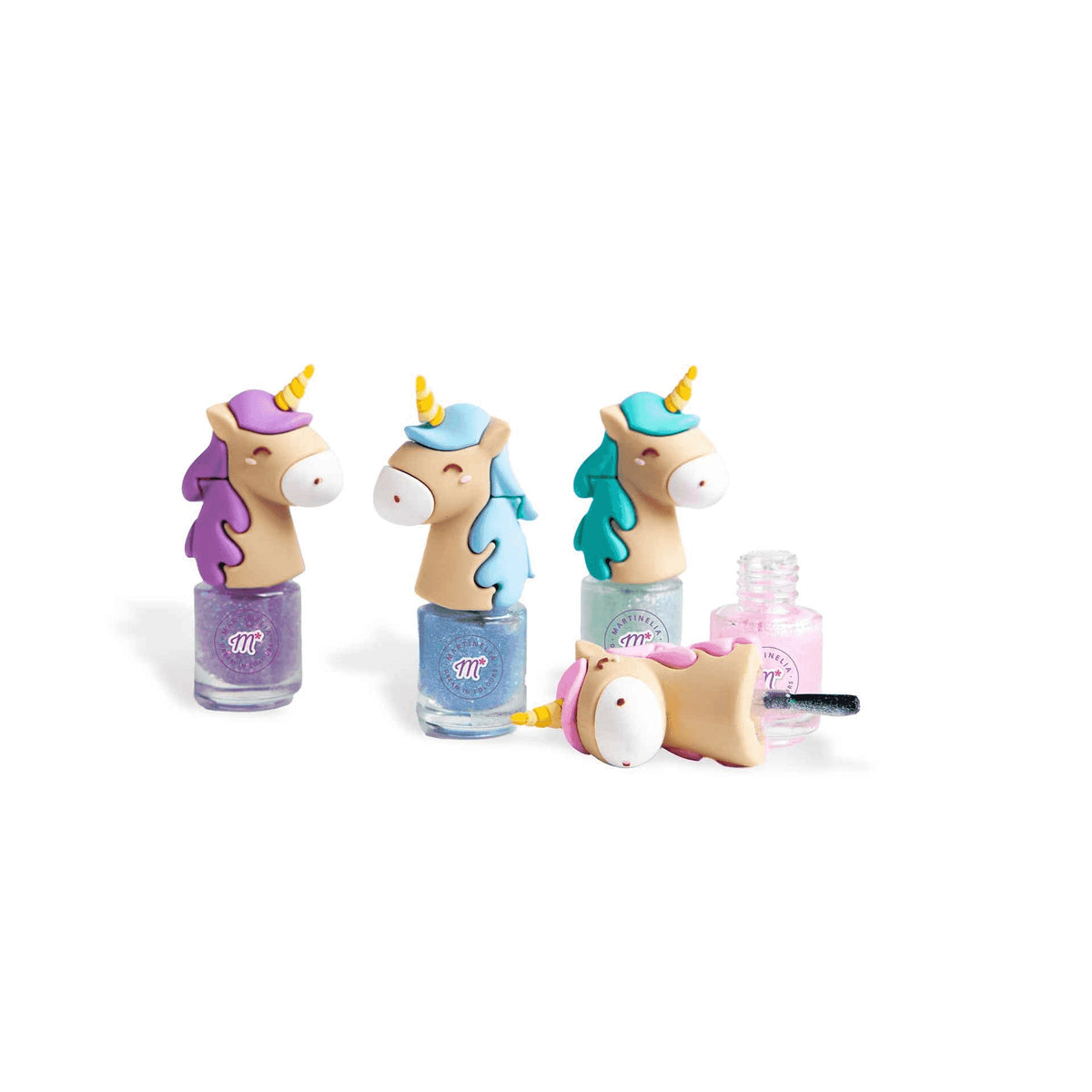 Martinelia Unicorn bolalar tirnoq laklari, yunikorn qopqoqli, ranglar assortimentda