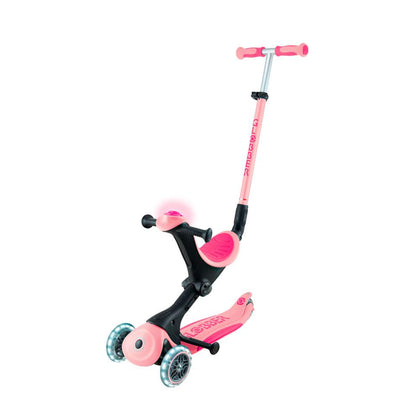 Трехколесный самокат Globber Go Deluxe Flash Lights Pastel Pink