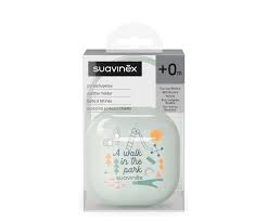 Футляр для пустышки Suavinex Walk зелёный с рождения
