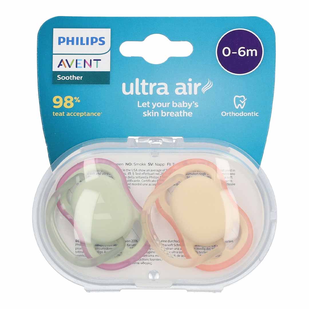 Соска-пустышка Philips Avent Ultra Air ортодонтическая 0-6 месяцев