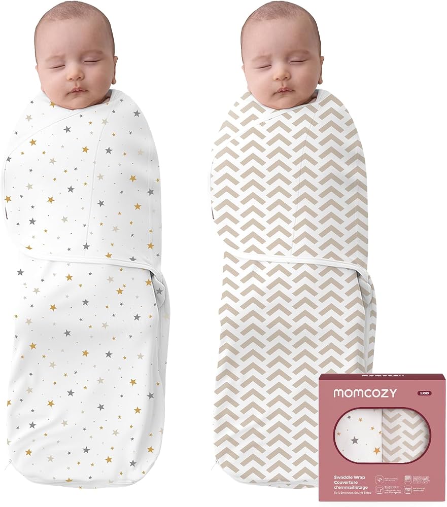 Pelanka-kokon Momcozy Easy Swaddle Wrap tinch uyqu uchun 0-3 oy
