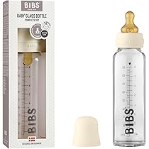 Комплект бутылочки BIBS слоновая кость с соской для новорождённых
