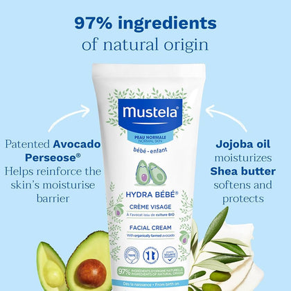 Mustela Baby Увлажняющий крем для лица 0+ месяцев 40 мл