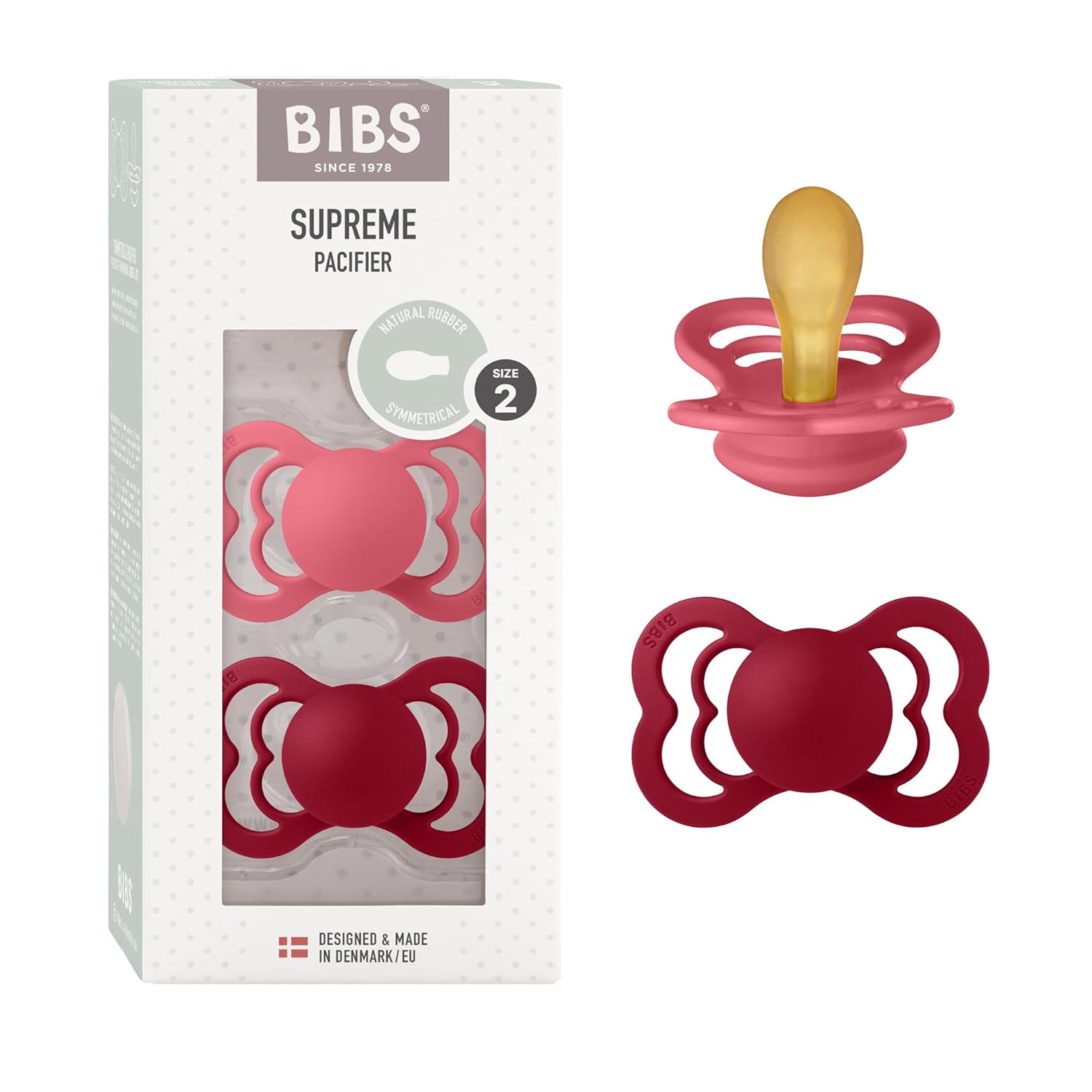 Пустышка BIBS Supreme Silicone солнечная 6-18 месяцев 1 шт