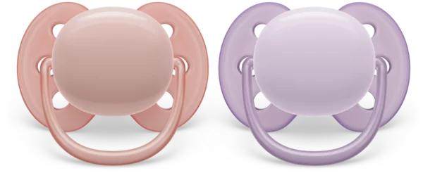 Philips Avent Ultra Yumshoq emzik, 0-6 oy, qizlar uchun, 2 dona.