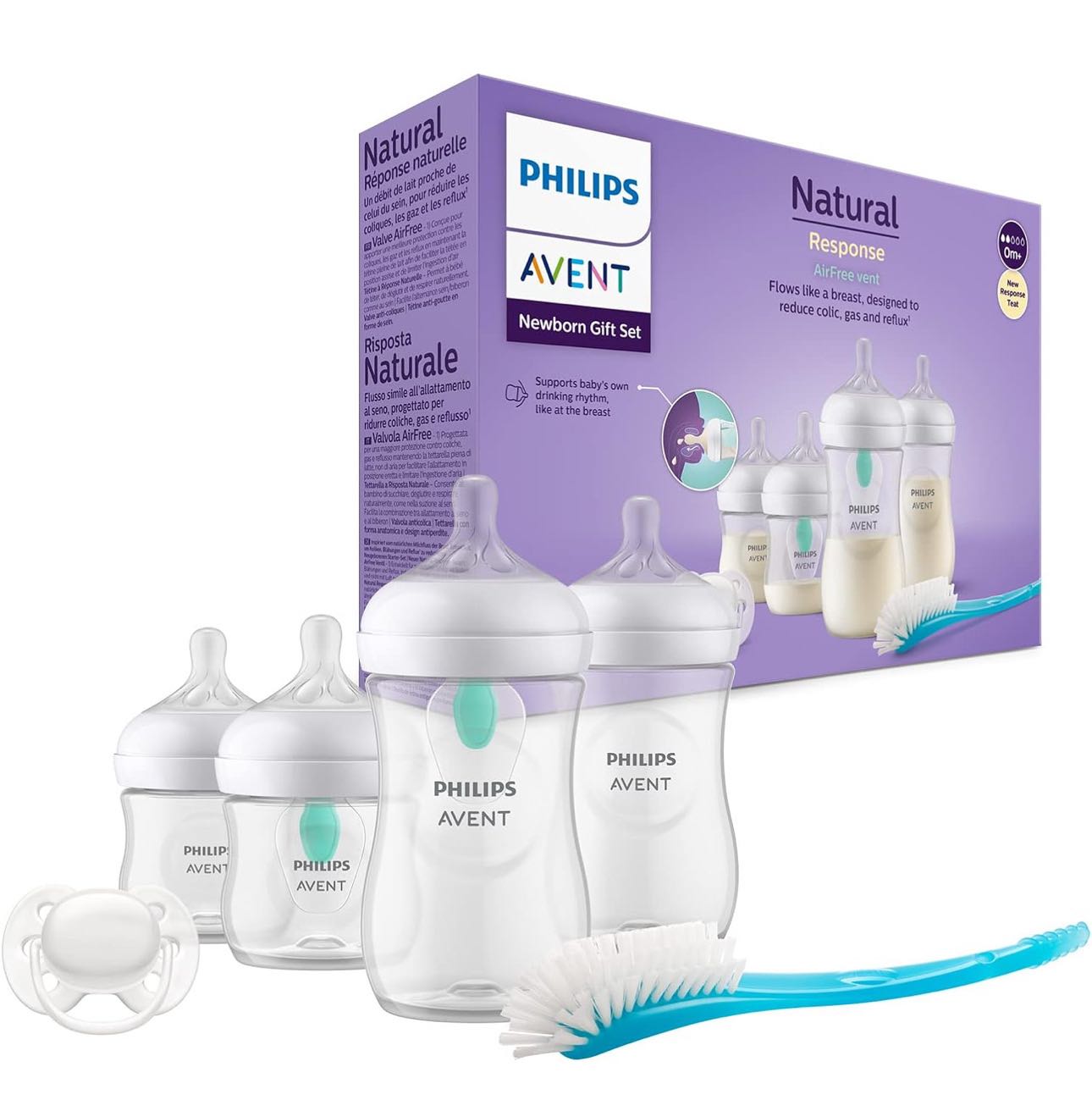 Philips Avent Natural Response подарочный набор бутылочки соски пустышка