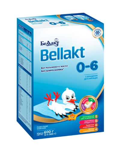 Молочная смесь Bellakt 0-6 адаптированная с пребиотиками 600 г