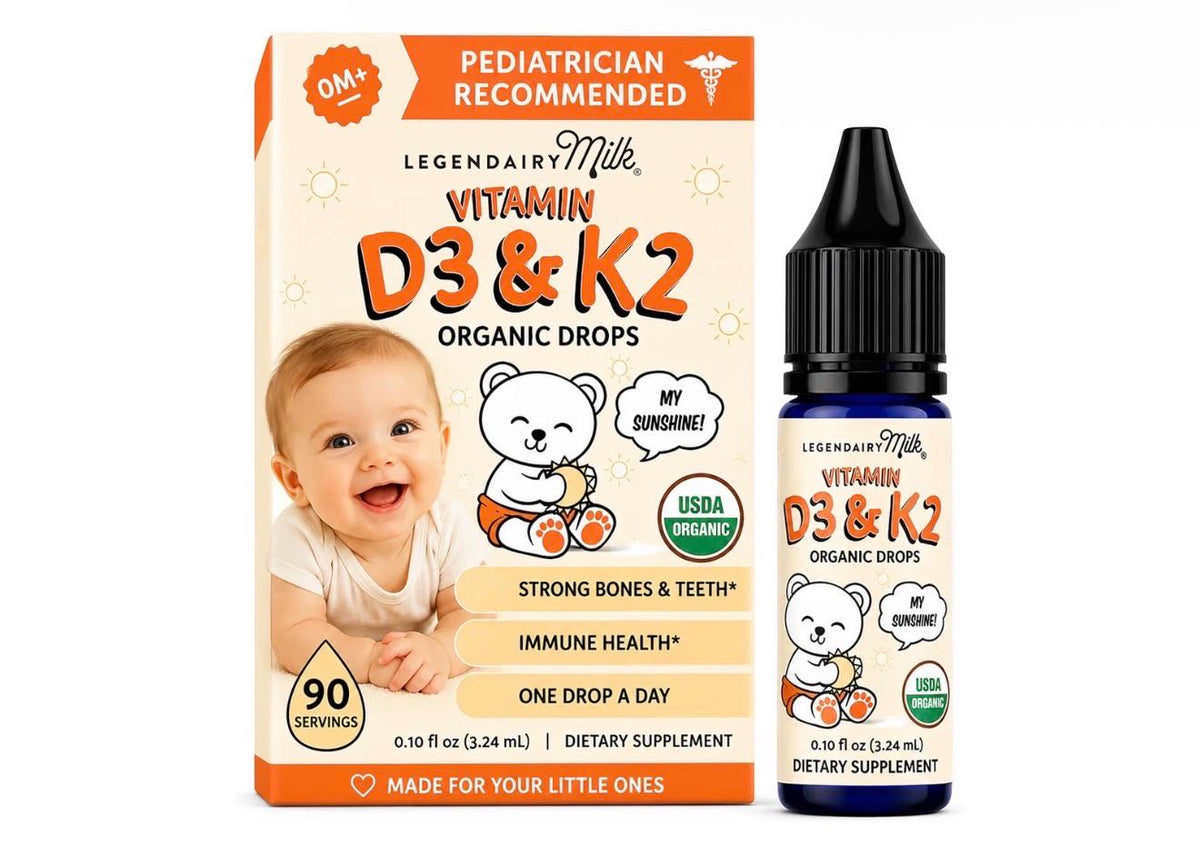 Legendairy Milk D3 va K2 vitamini tomchilari, 3,24 ml, 0 oydan