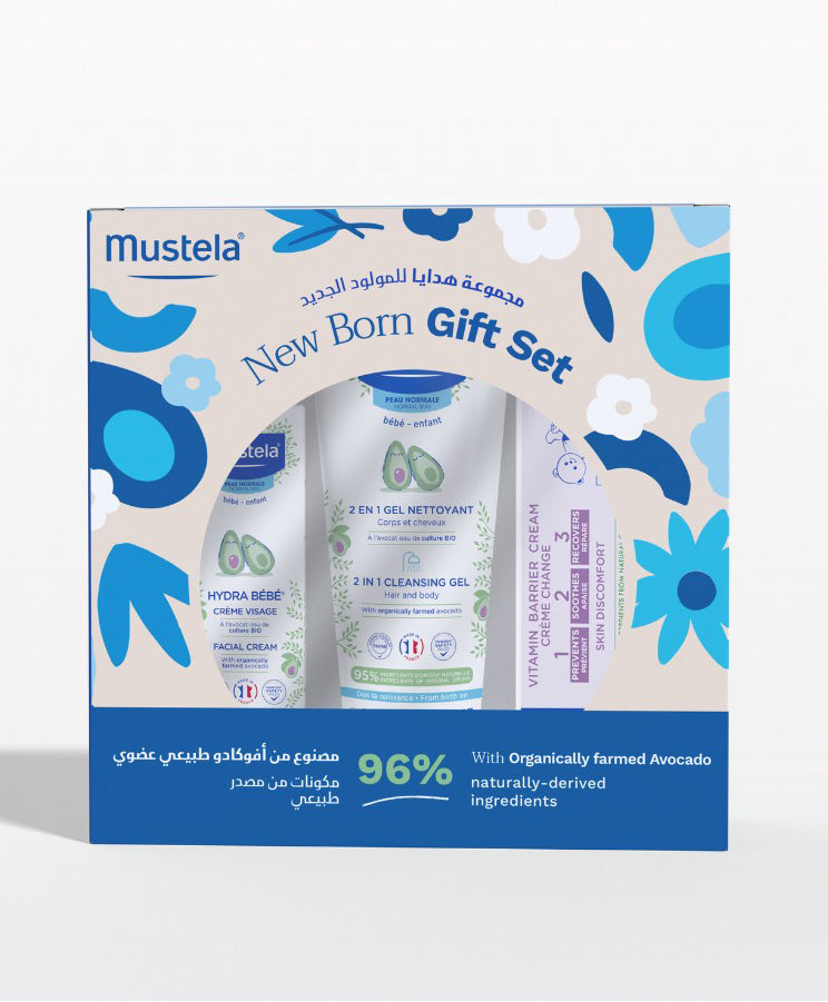 Mustela New Born Gift Set — набор из 3 средств для новорождённых