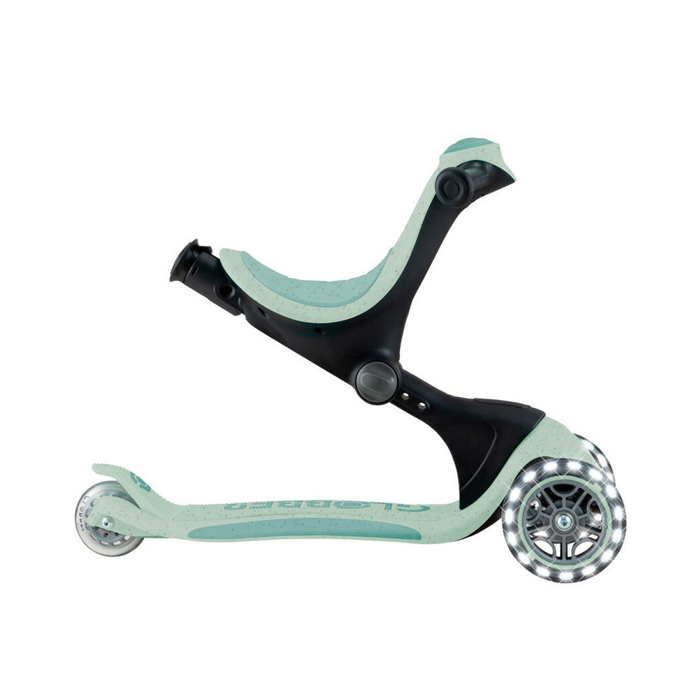 Globber Go Deluxe LIGHTS ECOLOGIC 360° bolalar samokati, 3-in-1, 4 xil rangda