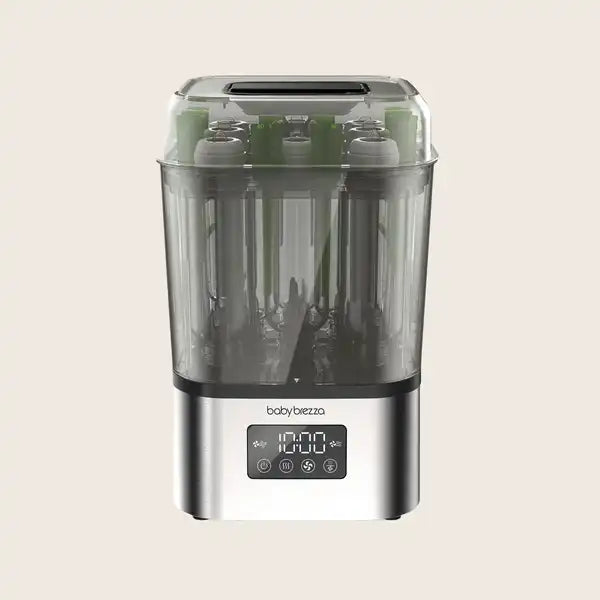 Baby Brezza SuperQuick стерилизатор-сушилка 10 минут, 8 бутылочек, сталь