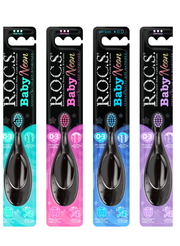 Зубная щётка R.O.C.S. Baby NEON, 0–3 года, мягкая