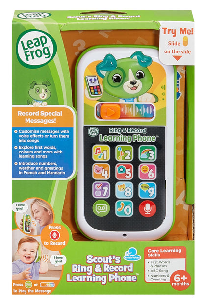 LeapFrog Scout's Ring & Record ovoz yozuvchi telefoni, 6–48 oy