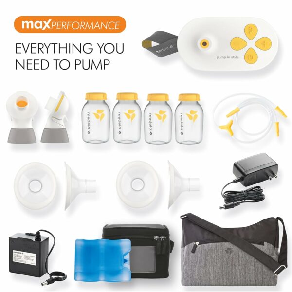 Молокоотсос Medela MaxFlo электрический бесшумный для дома и путешествий