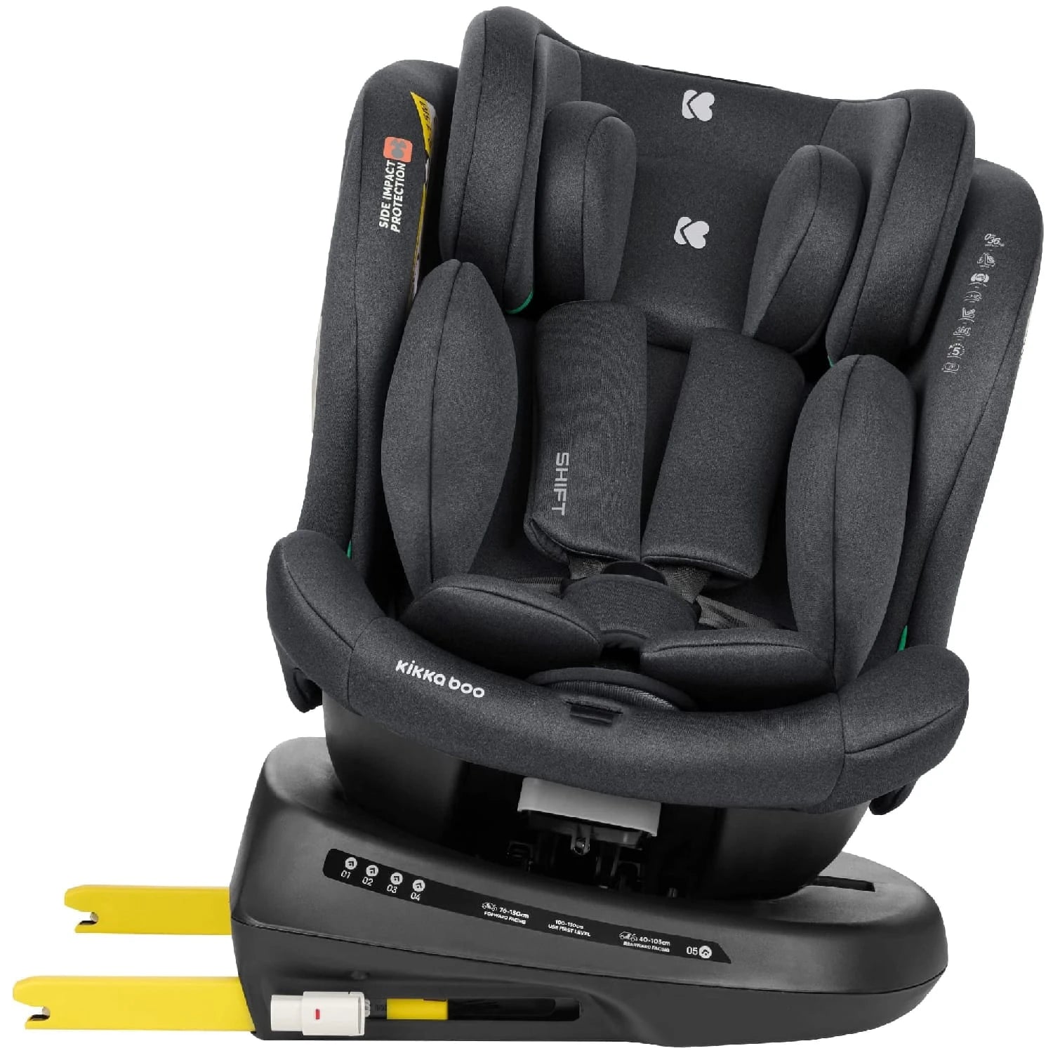 Автокресло Kikkaboo Shift ISOFIX Black 0-36 кг с системой крепления