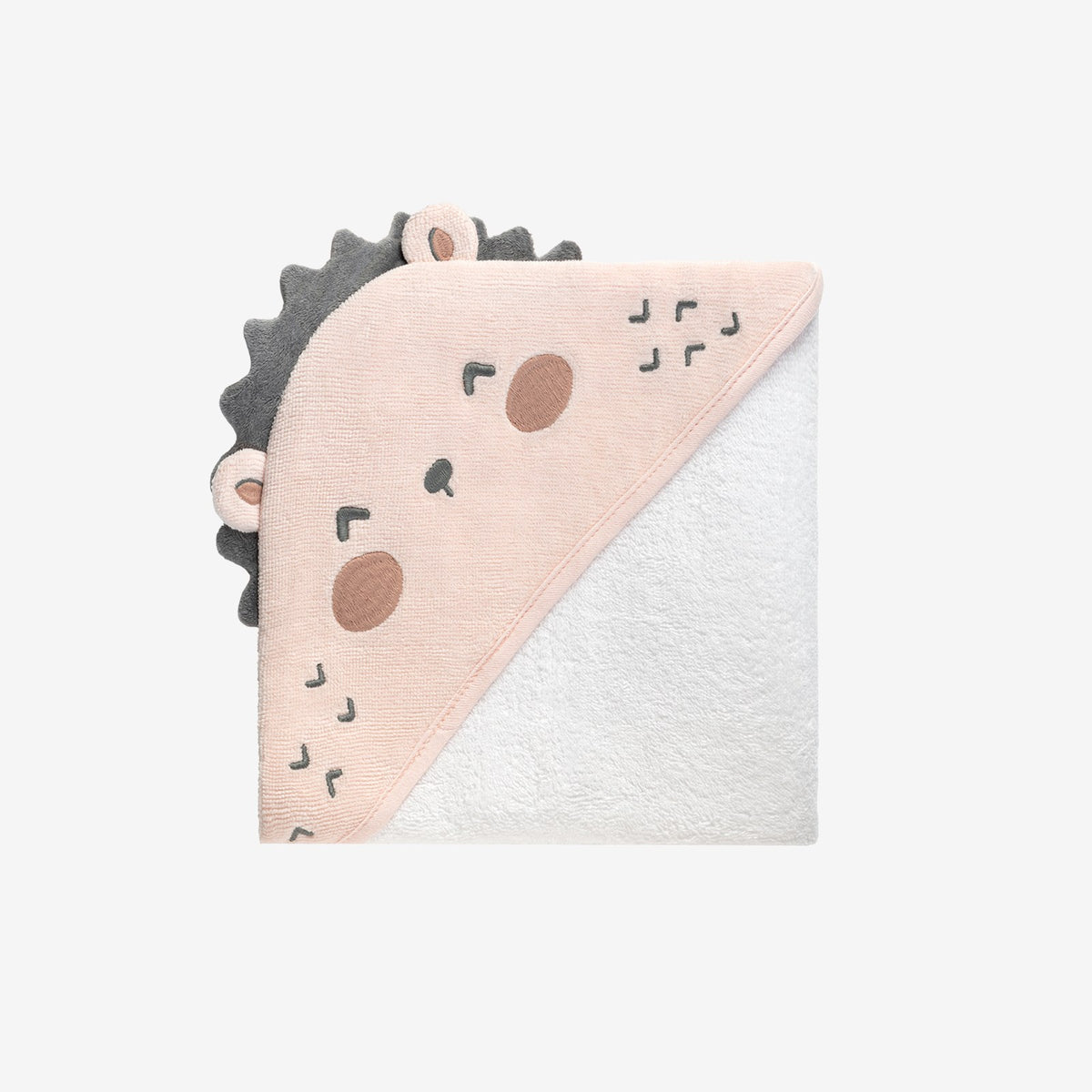 Полотенце с капюшоном KikkaBoo Hedge-hugs 90x90 см, капюшон-ёжик