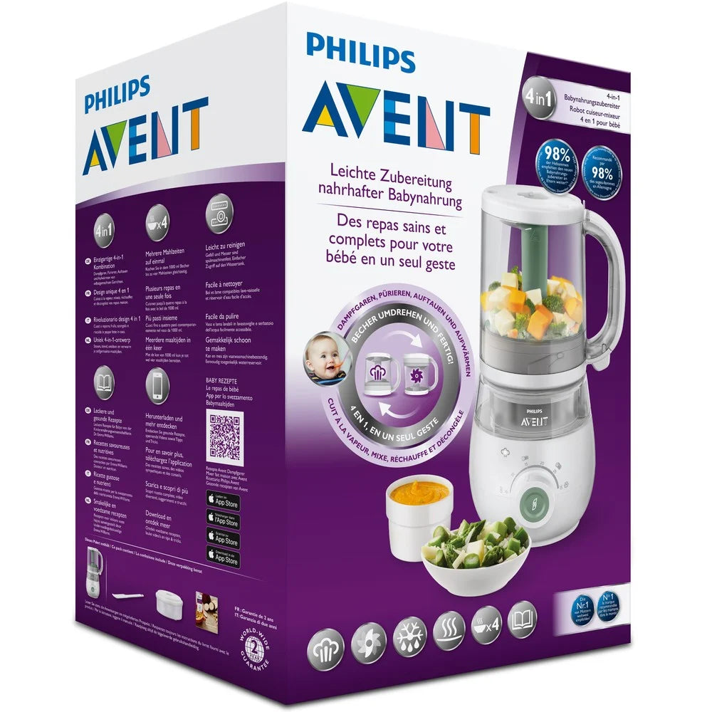 Пароварка-блендер Philips Avent 4-в-1 Healthy Baby Food Maker