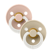 Пустышка BIBS Colour Glow латексная светящаяся 6-18 месяцев Blush