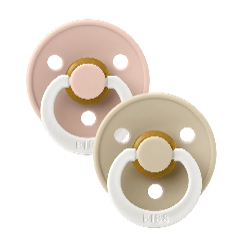 Пустышка BIBS Colour Glow латексная светящаяся 6-18 месяцев Blush