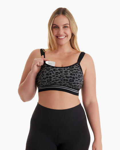 Momcozy DEX emizish va sut sog'ish byustgalteri, leopard, S, M, L