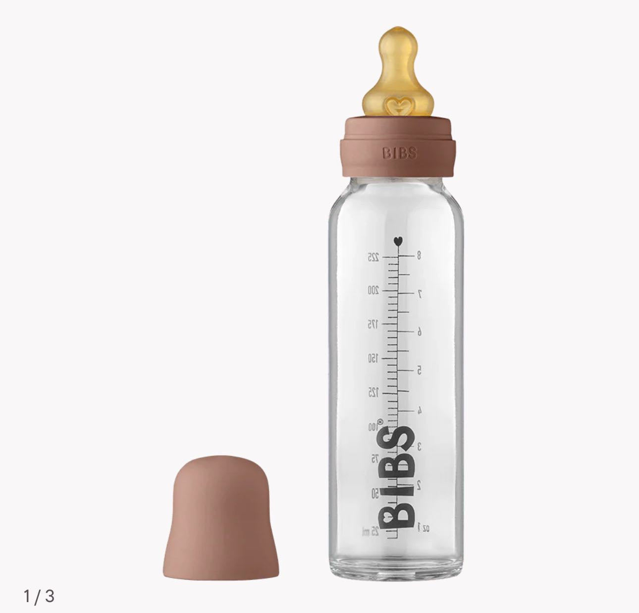 BIBS Oziqlantiruvchi shisha 225 ml, jigarrang, shisha, kolikaga qarshi