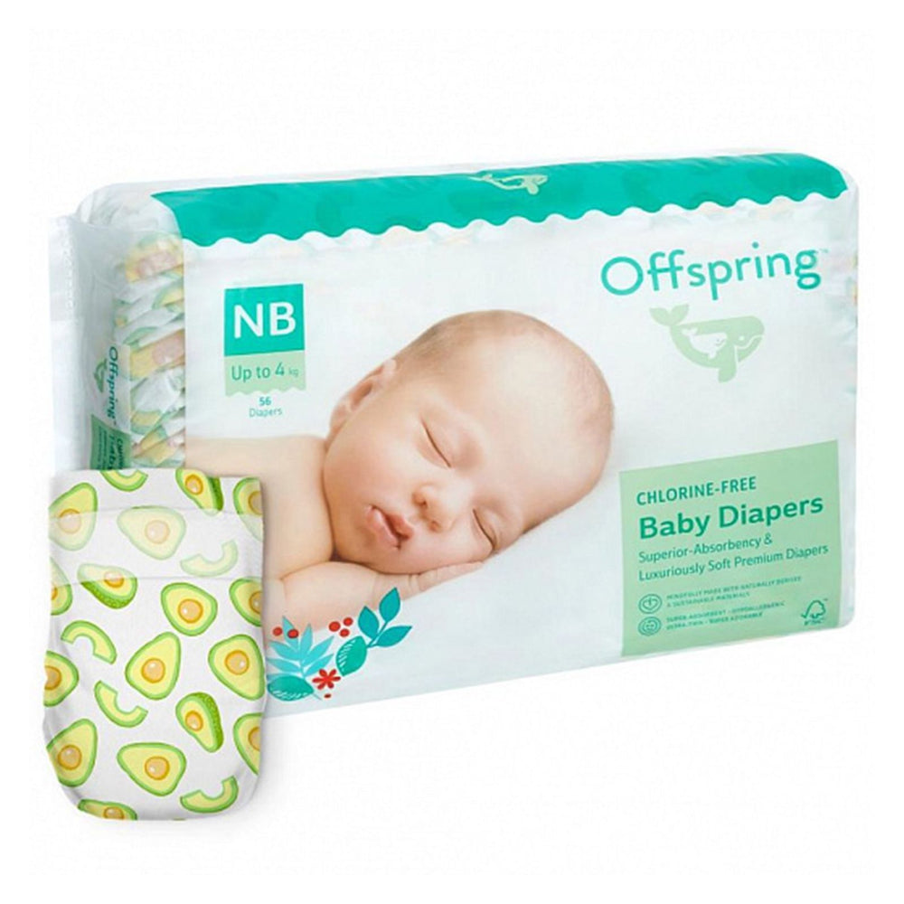 Nasl tagliklari 3–6 kg (2 o'lcham), 48 dona, avokado bosma (eko, hipoalerjenik)