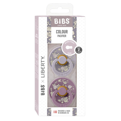 Соска BIBS x Liberty Capel латексная, размер 2, 2 шт, Fossil Grey Mix, 6-18 мес