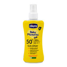 Солнцезащитное молочко-спреи Chicco Baby Moments SUN SPF 50 150 мл